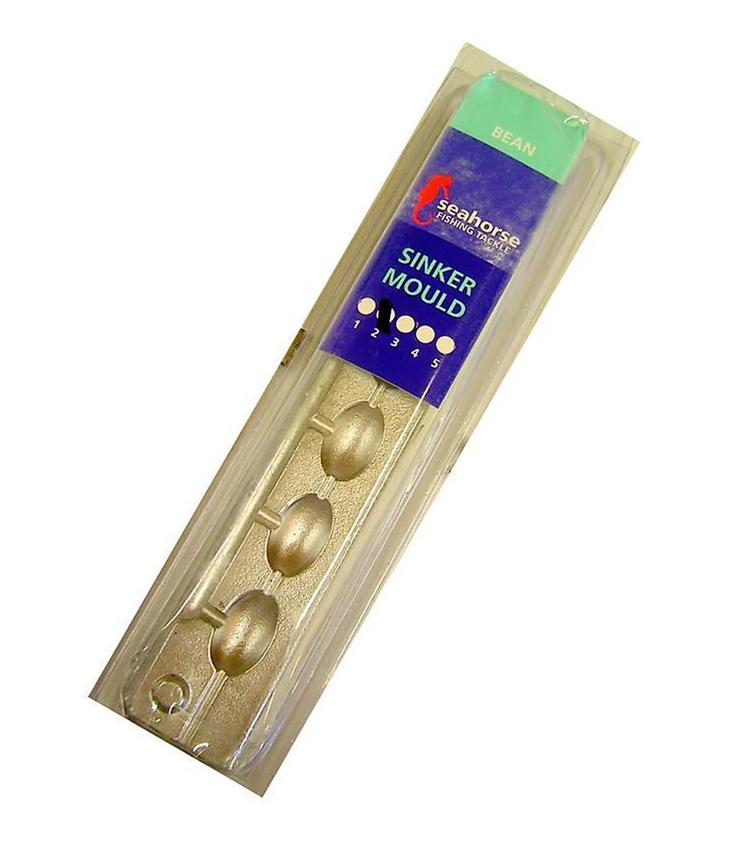 Sinker Moulds Seahorse 2 Bean Sinker Mould - Makes 6 Sinkers - Made In Australia 1 Sinker Moulds Seahorse 2 Bean Sinker Mould - Makes 6 Sinkers - Made In Australia