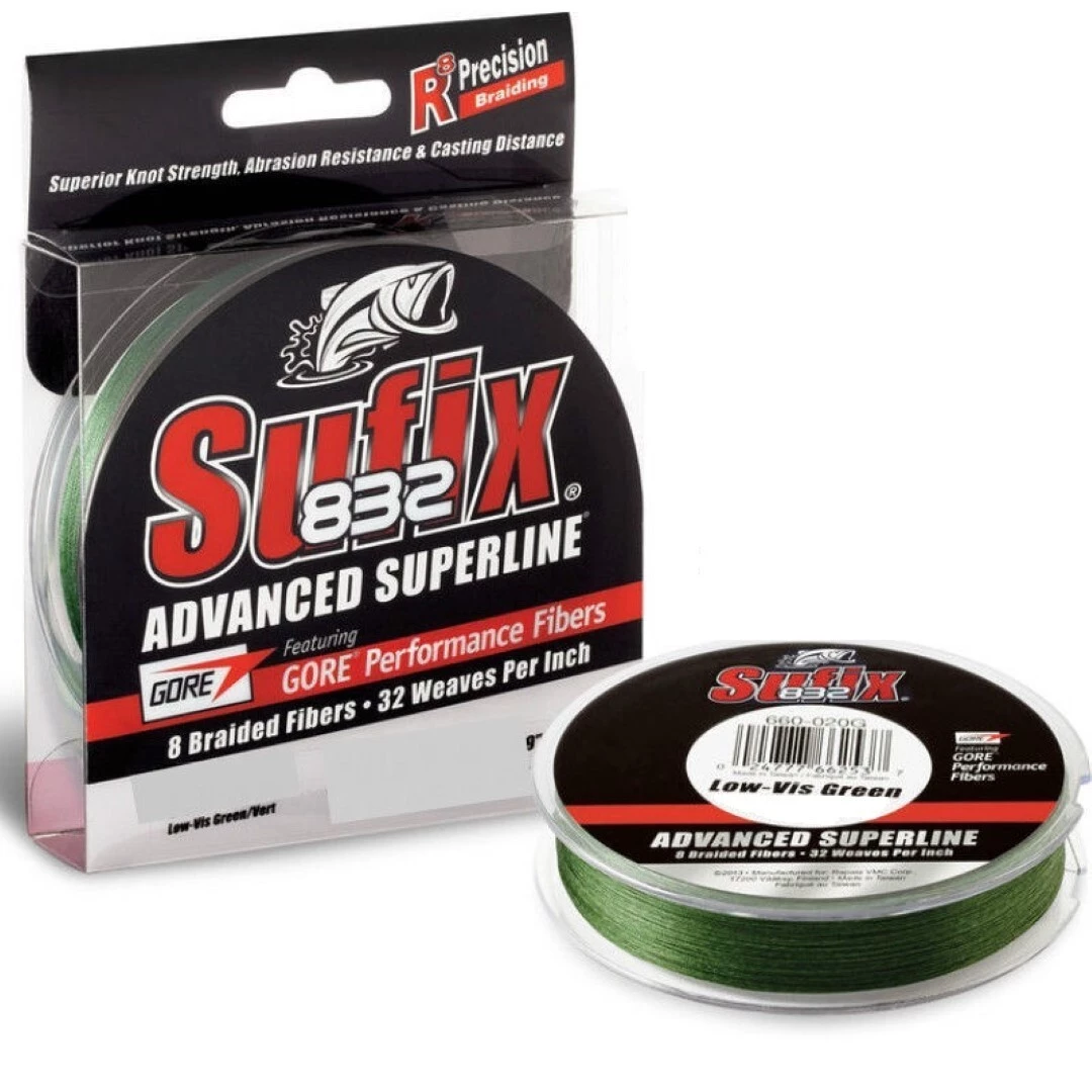 150yd Spool Of 80lb Sufix 832 Advanced Superline Braided Fishing Line-Lo Vis Green 1 150yd Spool Of 80lb Sufix 832 Advanced Superline Braided Fishing Line-Lo Vis Green