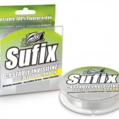 Fluorocarbon Leader 100yd Spool Of Sufix Castable Invisiline 100% Fluorocarbon Fishing Line-Leader
