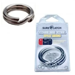 10 X Packets Of Surecatch Stainless Steel Split Rings For Fishing Lures