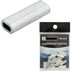 Aluminium Sleeves 25 Pack Of Wilson Aluminium Crimps - Connector Sleeves For Fishing Wire/Line
