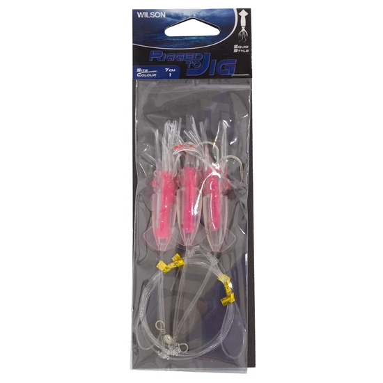 Bait Jigs Wilson Rigged To Jig Rig - Three Hook Squid Style Jig - Fully UV Active 2 Bait Jigs Wilson Rigged To Jig Rig - Three Hook Squid Style Jig - Fully UV Active - Image 2