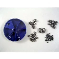 Surecatch Sinker Pack - 55 Assorted Egg Sinkers In Easy Dispensing Pack 5 Sizes -Terminal Tackle Sales 2022 egg sinker pack 5