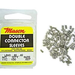 Mason Bulk Crimps Clearance 100 X Size 11 Mason Crimps - Crimping Connector Sleeves For Fishing Wire/Line