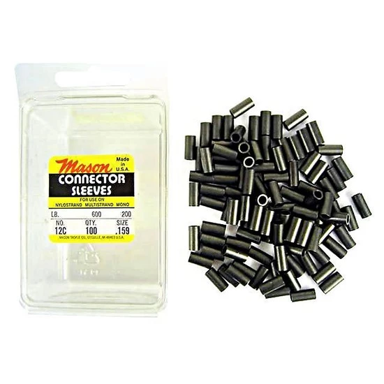 Mason Bulk Crimps Clearance 100 X Size 12 Mason Crimps - Crimping Connector Sleeves For Fishing Wire/Line 2 Mason Bulk Crimps Clearance 100 X Size 12 Mason Crimps - Crimping Connector Sleeves For Fishing Wire/Line - Image 2