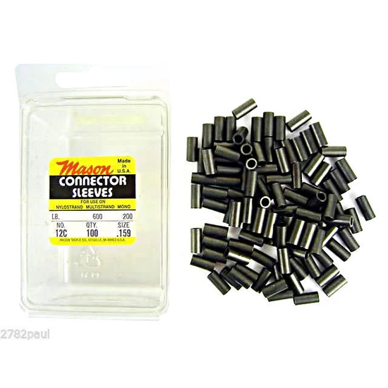 Mason Bulk Crimps Clearance 100 X Size 12 Mason Crimps - Crimping Connector Sleeves For Fishing Wire/Line 9 Mason Bulk Crimps Clearance 100 X Size 12 Mason Crimps - Crimping Connector Sleeves For Fishing Wire/Line - Image 9