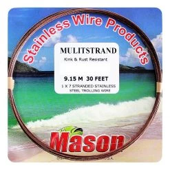 MASON Multi Strand Wire 30ft Coil Of Mason Multistrand Stainless Steel Wire Fishing Leader