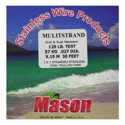 MASON Multi Strand Wire 30ft Coil Of Mason Multistrand Stainless Steel Wire Fishing Leader -Terminal Tackle Sales 2022 mbmc 125 3