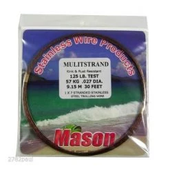 MASON Multi Strand Wire 30ft Coil Of Mason Multistrand Stainless Steel Wire Fishing Leader -Terminal Tackle Sales 2022 mbmc 125 7