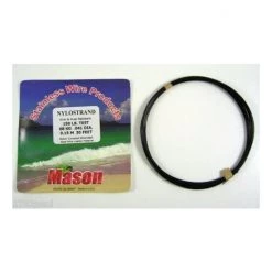 Mason MASON Nylo Strand - Black 30ft Coil Of Black Nylostrand Stainless Steel Fishing Wire Leader Material -Terminal Tackle Sales 2022 mbnc 150 2