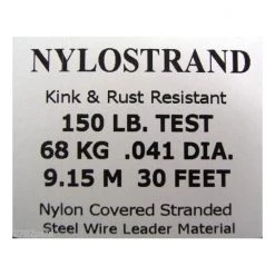 Mason MASON Nylo Strand - Black 30ft Coil Of Black Nylostrand Stainless Steel Fishing Wire Leader Material -Terminal Tackle Sales 2022 mbnc 150 4