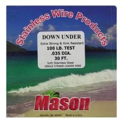 30ft Coil Of Mason Down Under Soft Stainless Steel Fishing Wire Leader -Terminal Tackle Sales 2022 mduc 100 2