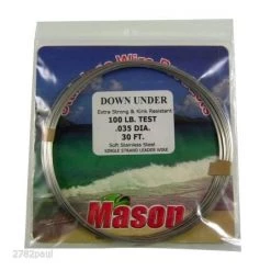 30ft Coil Of Mason Down Under Soft Stainless Steel Fishing Wire Leader -Terminal Tackle Sales 2022 mduc 100 7