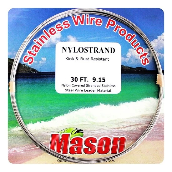 Mason MASON Nylo Strand - Bright 30ft Coil Of Bright Nylostrand Stainless Steel Fishing Wire Leader Material 2 Mason MASON Nylo Strand - Bright 30ft Coil Of Bright Nylostrand Stainless Steel Fishing Wire Leader Material - Image 2
