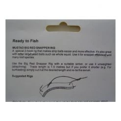 Mustad Rigs 1 X Packet Of 3 Mustad Big Red Snapper Rigs-2 Hook Pre-Tied Snelled Snapper Rigs -Terminal Tackle Sales 2022 mrbrs3 0 7
