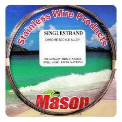25ft Coil Of Mason Single Strand Stainless Steel Wire Fishing Leader