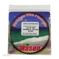 25ft Coil Of Mason Single Strand Stainless Steel Wire Fishing Leader -Terminal Tackle Sales 2022 mssbro3 10 7