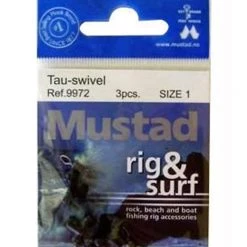 Clearance Mustad Rig And Surf Tau-Swivels 3 Pce Size 1