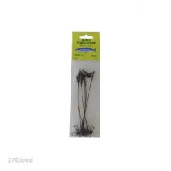 6 X Wilson 6 Inch X 40lb Black Wire Fishing Trace With Barrel Swivel & Interlock Snaps -Terminal Tackle Sales 2022 traceb6 7