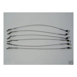6 X Wilson 9 Inch X 40lb Black Wire Fishing Trace With Barrel Swivel & Interlock Snaps -Terminal Tackle Sales 2022 traceb9 3