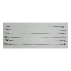 6 X Surecatch 9 Inch X 40lb Clear Wire Fishing Trace With Swivels And Snaps -Terminal Tackle Sales 2022 tracec9 2